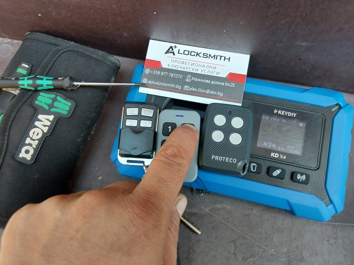Проверка на честота на дистанционно PROTECO с професионален анализатор KEYDIY KD X4